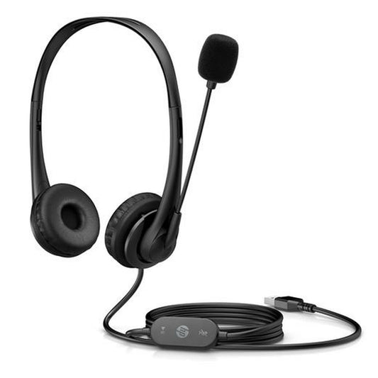 Ακουστικά με Μικρόφωνο HP Wired USB Headset Μαύρο