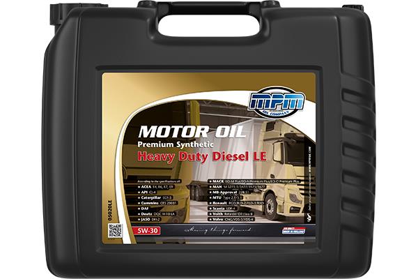 ΛΑΔΙ SAE 5W-30 ΣΥΝΘΕΤΙΚΟ Heavy Duty Diesel LE 20 ltr ACEA E4/E6/E7/E9,API CJ4  MPM
