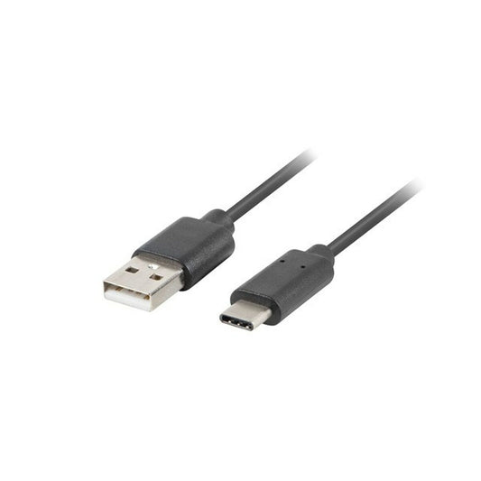 USB A to USB C Cable Lanberg CA-USBO-20CU-0010-BK 1 m Black