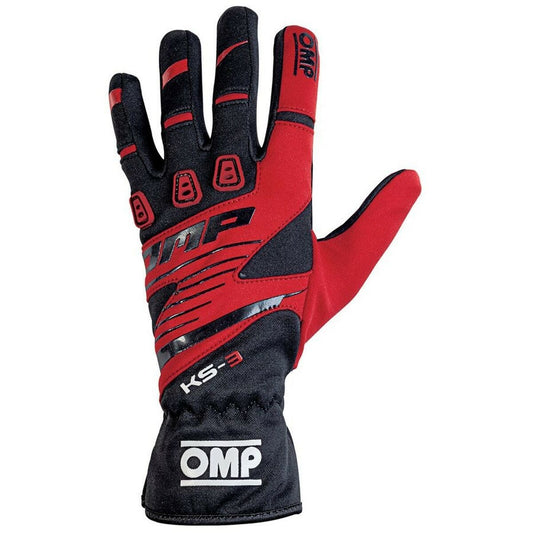 Karting Gloves OMP KS-3 Κόκκινο/Μαύρο XXS
