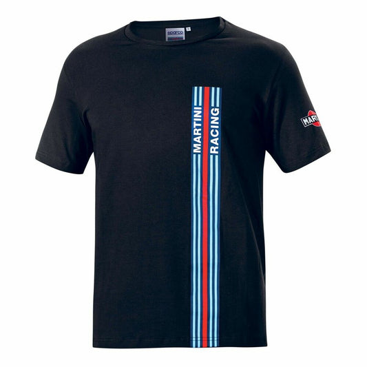 Ανδρική Μπλούζα με Κοντό Μανίκι Sparco Martini Racing Μαύρο (Μέγεθος M)