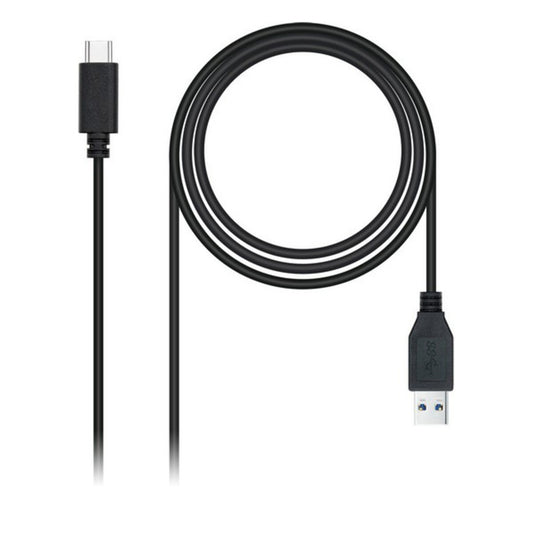 USB zu Mini USB-Kabel NANOCABLE Cable USB 3.1 Gen2 10Gbps 3A, tipo USB-C/M-A/M, negro, 1.5 m (1,5M) Schwarz