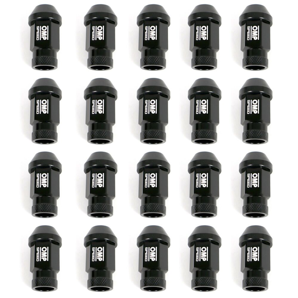 Set Παξιμάδια OMP 7075 Μαύρο 20 uds M14 x 1,25
