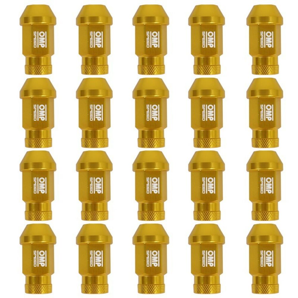 Set Παξιμάδια OMP 7075 Κίτρινο 20 uds M14 x 1,25